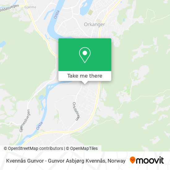 Kvennås Gunvor - Gunvor Asbjørg Kvennås map