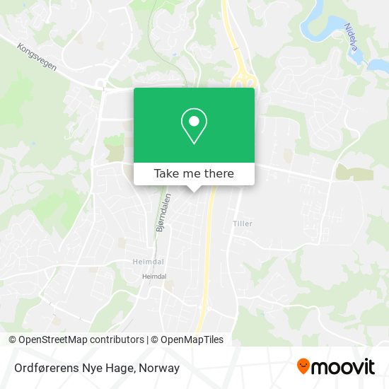 Ordførerens Nye Hage map