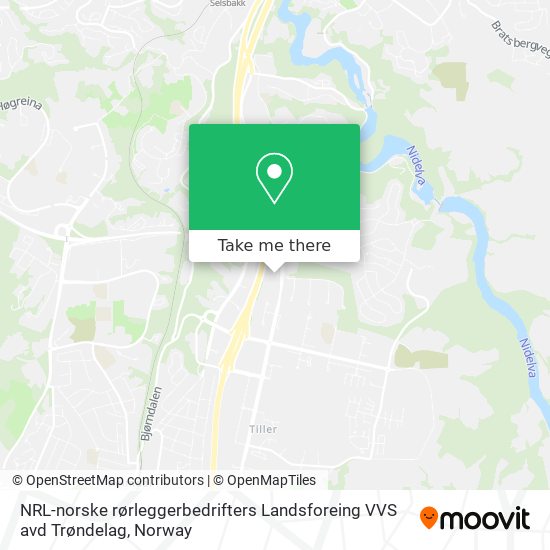 NRL-norske rørleggerbedrifters Landsforeing VVS avd Trøndelag map