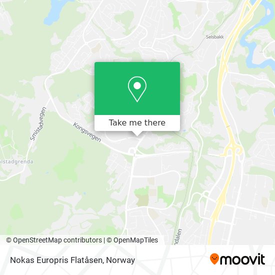 Nokas Europris Flatåsen map