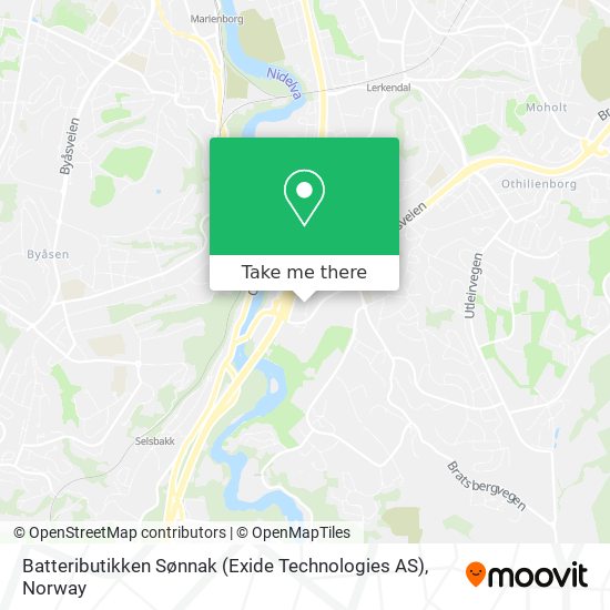 Batteributikken Sønnak (Exide Technologies AS) map