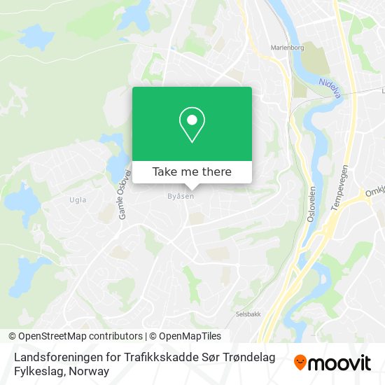 Landsforeningen for Trafikkskadde Sør Trøndelag Fylkeslag map