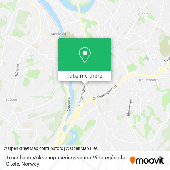 Trondheim Voksenopplæringssenter Videregående Skole map