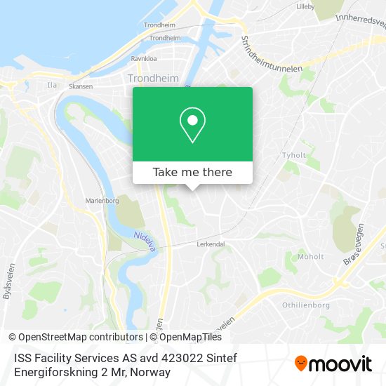ISS Facility Services AS avd 423022 Sintef Energiforskning 2 Mr map