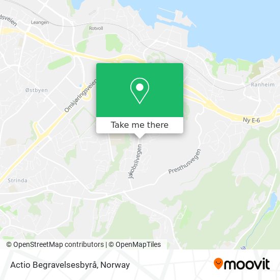 Actio Begravelsesbyrå map