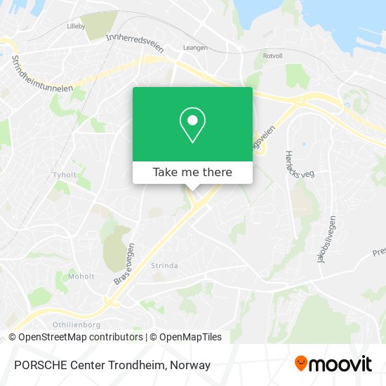 PORSCHE Center Trondheim map