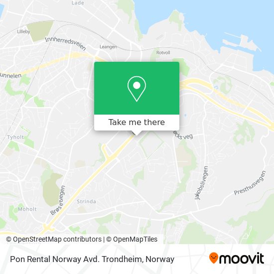 Pon Rental Norway Avd. Trondheim map