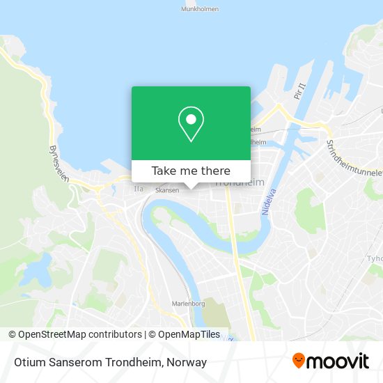 Otium Sanserom Trondheim map