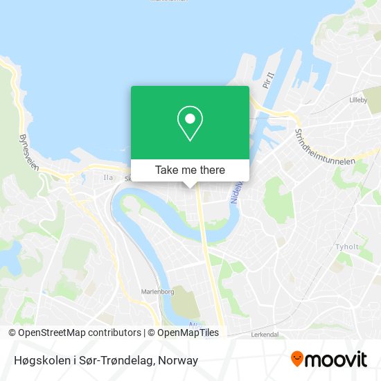Høgskolen i Sør-Trøndelag map