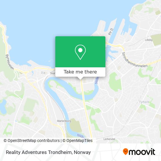 Reality Adventures Trondheim map
