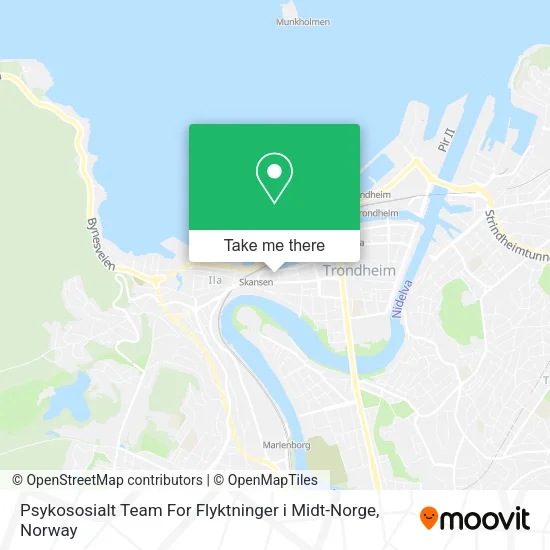 Psykososialt Team For Flyktninger i Midt-Norge map