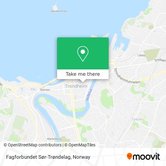 Fagforbundet Sør-Trøndelag map