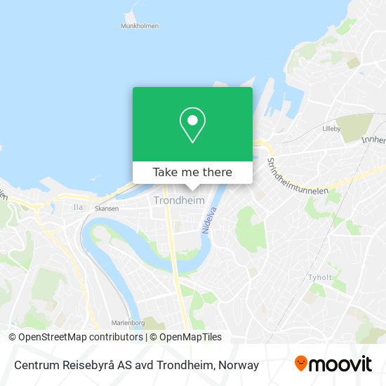 Centrum Reisebyrå AS avd Trondheim map