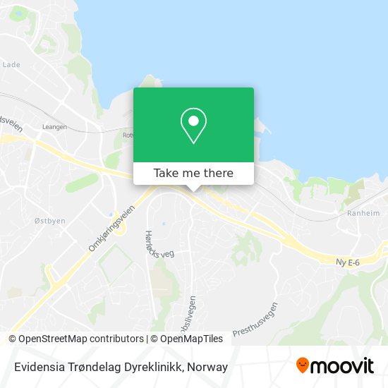 Evidensia Trøndelag Dyreklinikk map