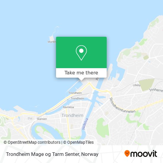 Trondheim Mage og Tarm Senter map