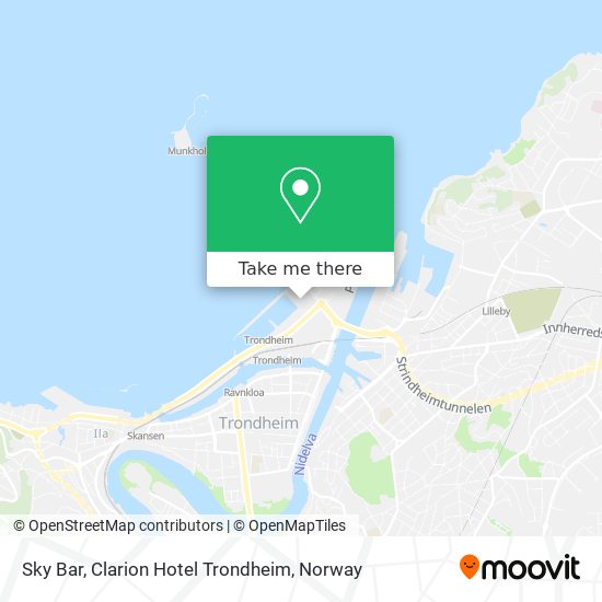 Sky Bar, Clarion Hotel Trondheim map