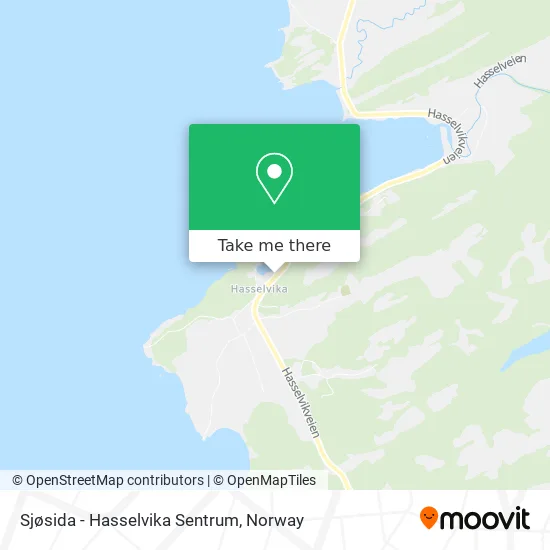 Sjøsida - Hasselvika Sentrum map