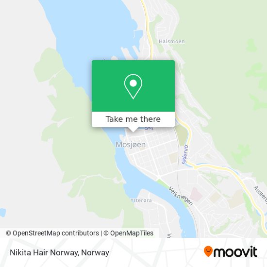 Nikita Hair Norway map