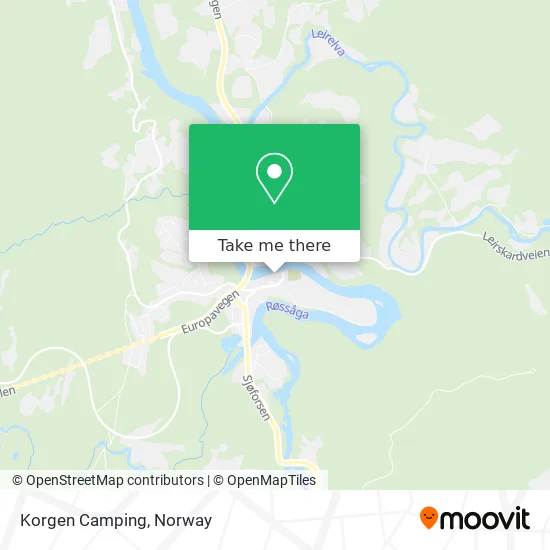 Korgen Camping map
