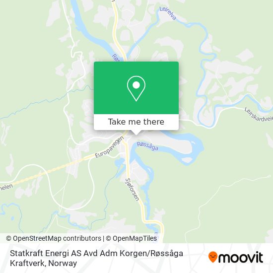Statkraft Energi AS Avd Adm Korgen / Røssåga Kraftverk map