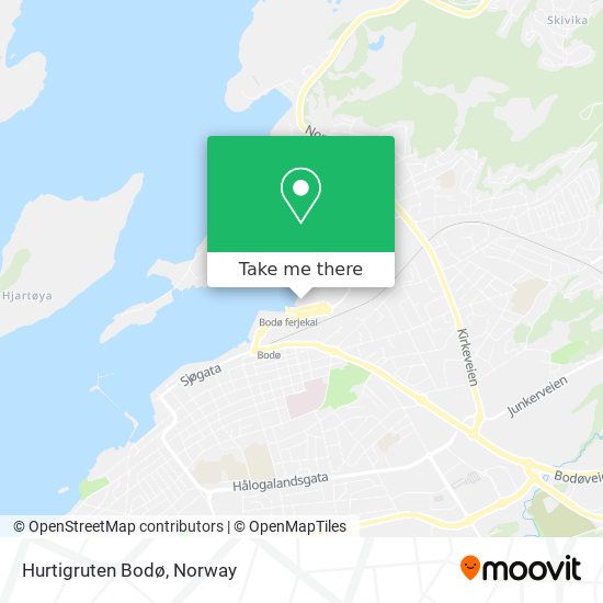 Hurtigruten Bodø map