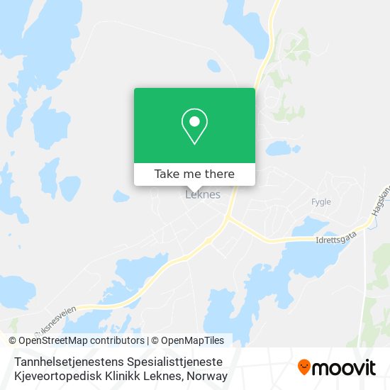 Tannhelsetjenestens Spesialisttjeneste Kjeveortopedisk Klinikk Leknes map