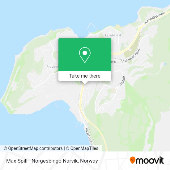 Max Spill - Norgesbingo Narvik map