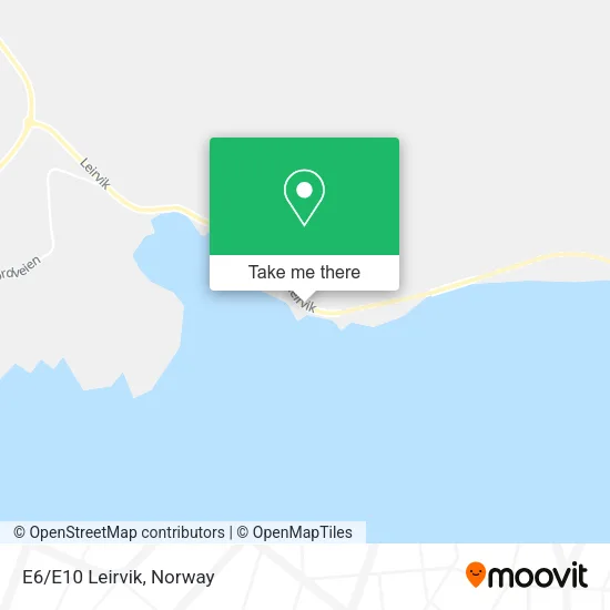 E6/E10 Leirvik map