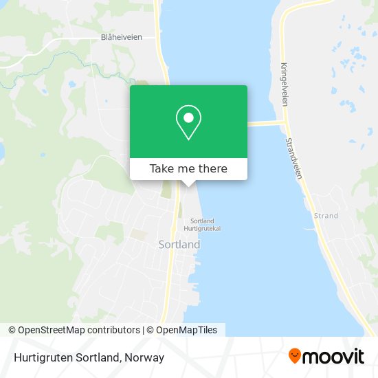 Hurtigruten Sortland map