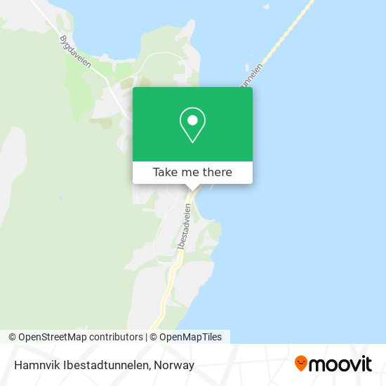 Hamnvik Ibestadtunnelen map