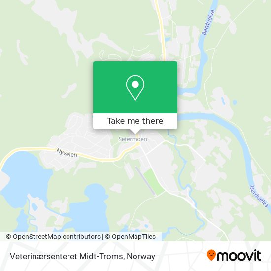 Veterinærsenteret Midt-Troms map