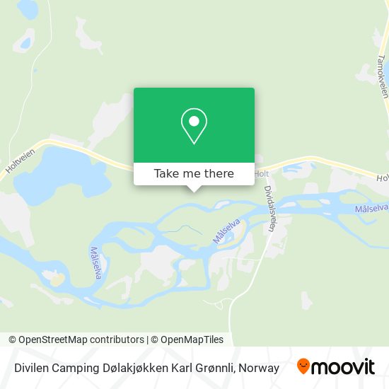 Divilen Camping Dølakjøkken Karl Grønnli map