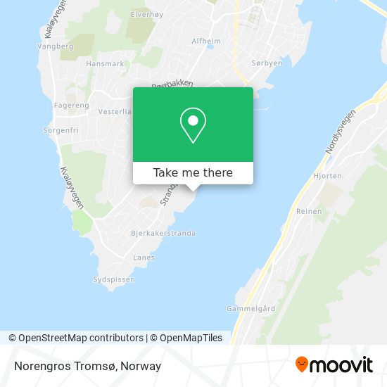Norengros Tromsø map