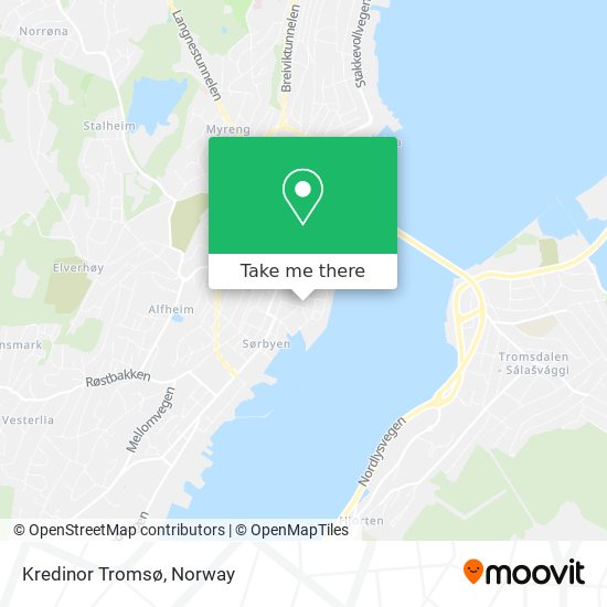 Kredinor Tromsø map