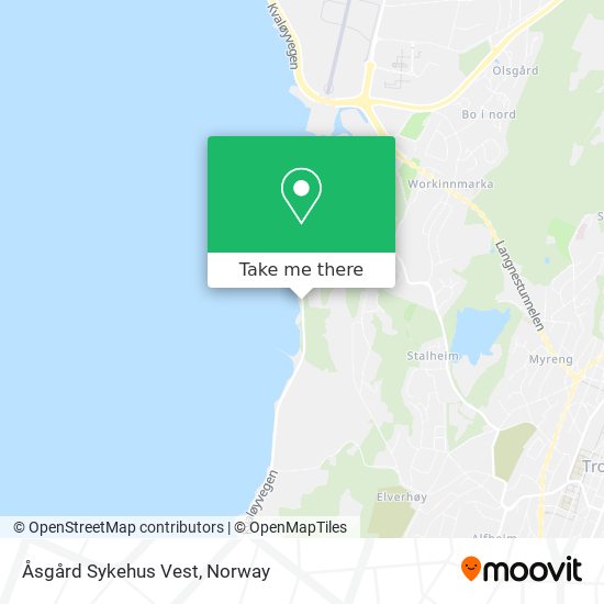 Åsgård Sykehus Vest map