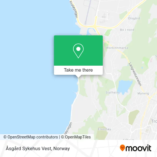 Åsgård Sykehus Vest map