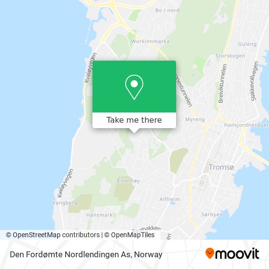 Den Fordømte Nordlendingen As map