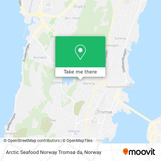 Arctic Seafood Norway Tromsø da map