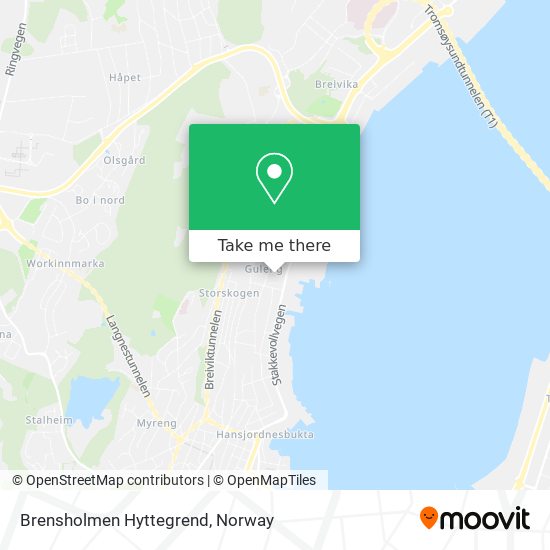 Brensholmen Hyttegrend map