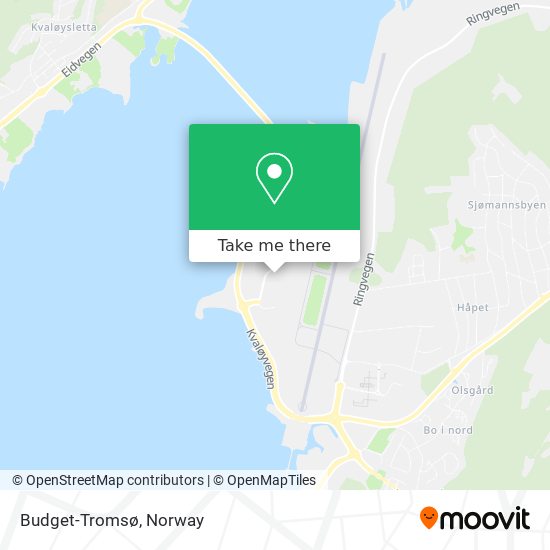 Budget-Tromsø map