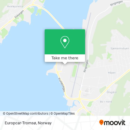 Europcar-Tromsø map