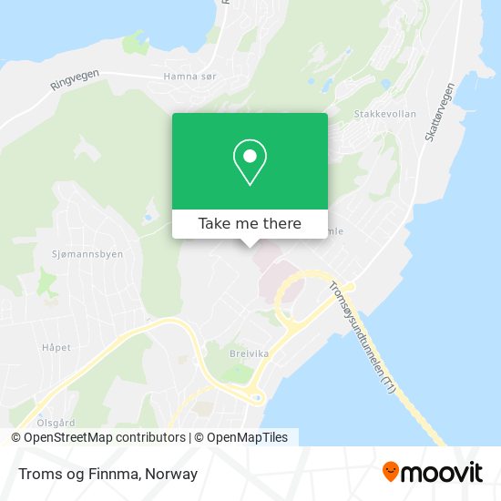 Troms og Finnma map