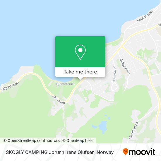 SKOGLY CAMPING Jorunn Irene Olufsen map