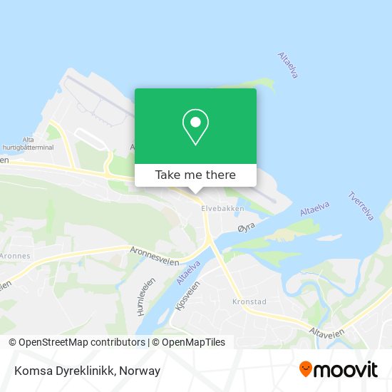 Komsa Dyreklinikk map