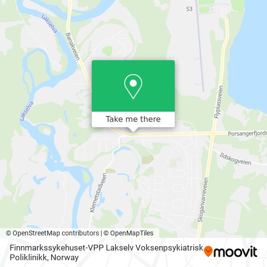 Finnmarkssykehuset-VPP Lakselv Voksenpsykiatrisk Poliklinikk map
