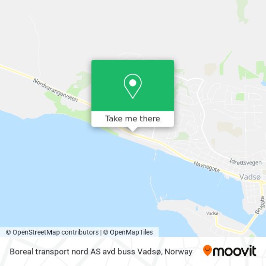 Boreal transport nord AS avd buss Vadsø map
