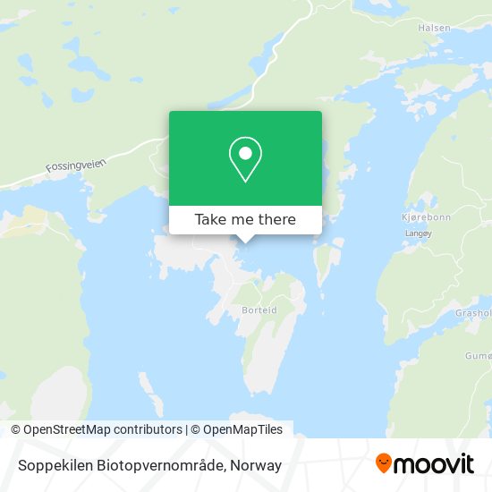 Soppekilen Biotopvernområde map