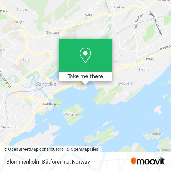 Blommenholm Båtforening map