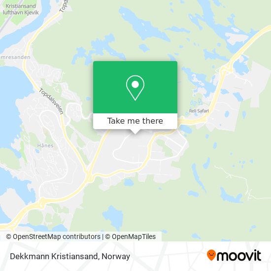 Dekkmann Kristiansand map