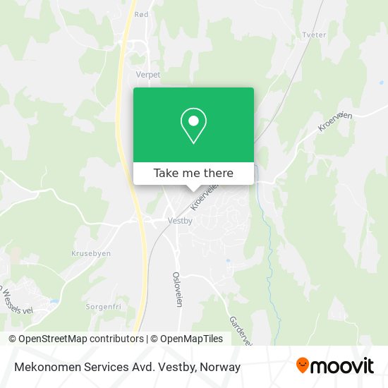 Mekonomen Services Avd. Vestby map